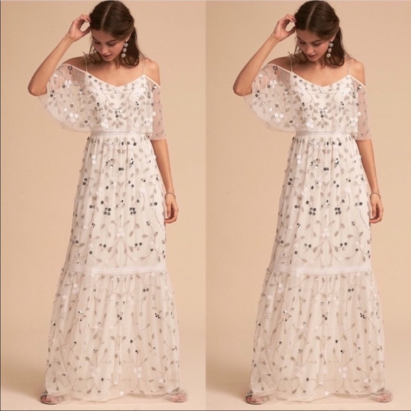 🆕NWT RARE BHLDN Faye Beaded Dress - Picture 6 of 16